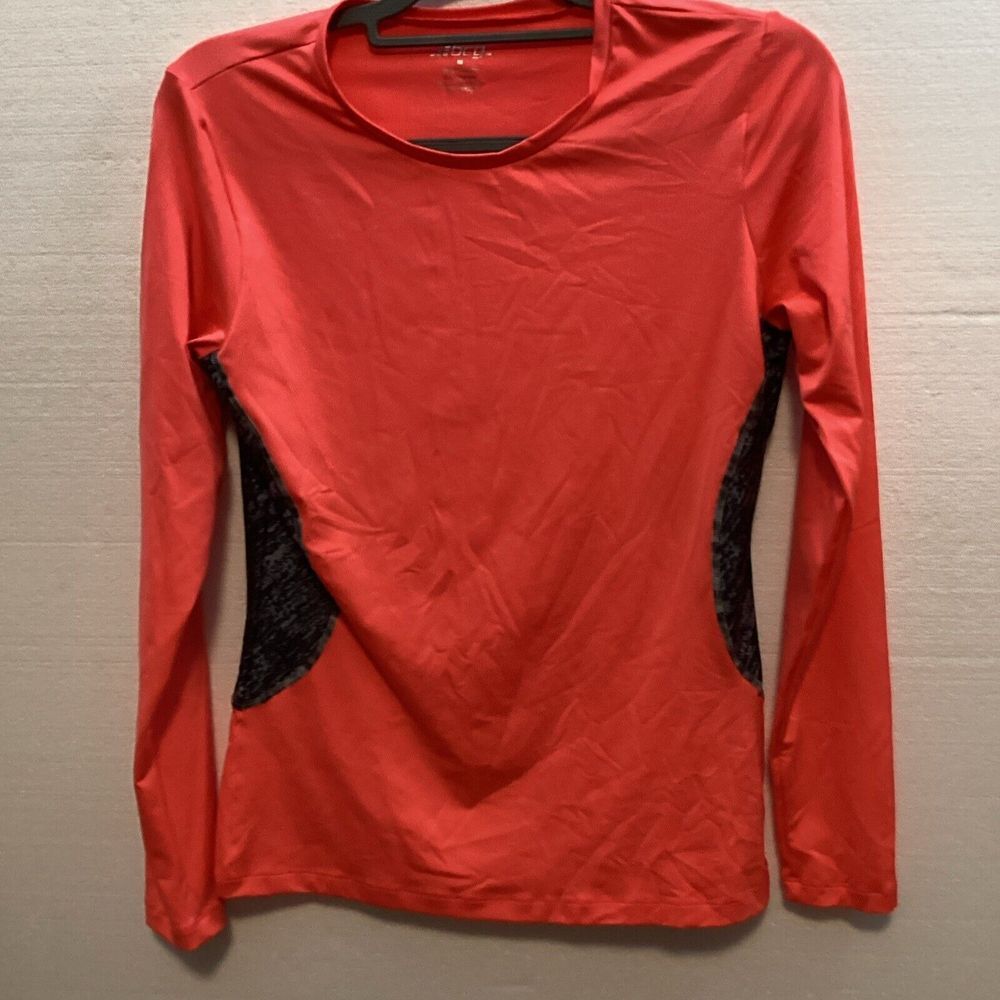 BCG Pink Athletic Stretch T-Shirt Top Long Sleeve Round Neck Sz M SKU # 58820